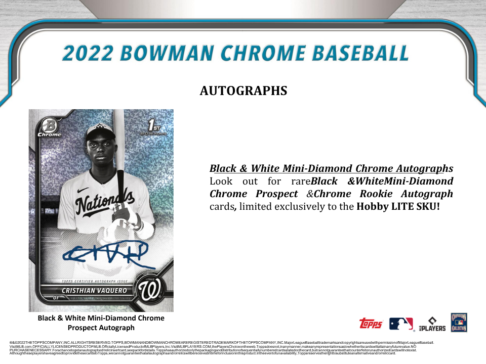 2022 Bowman Chrome Baseball LITE Box