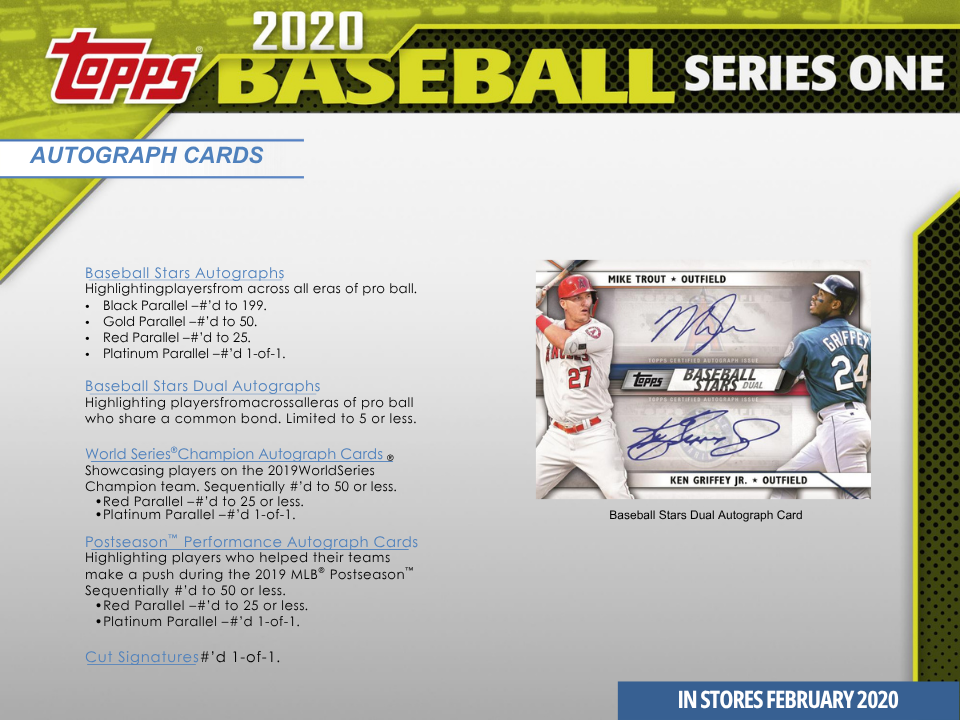 2020 Topps Series 1 Baseball Jumbo Box