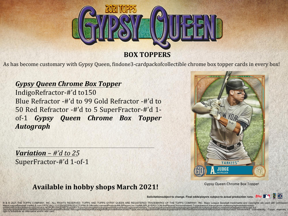 2021 Topps Gypsy Queen Baseball Hobby Box