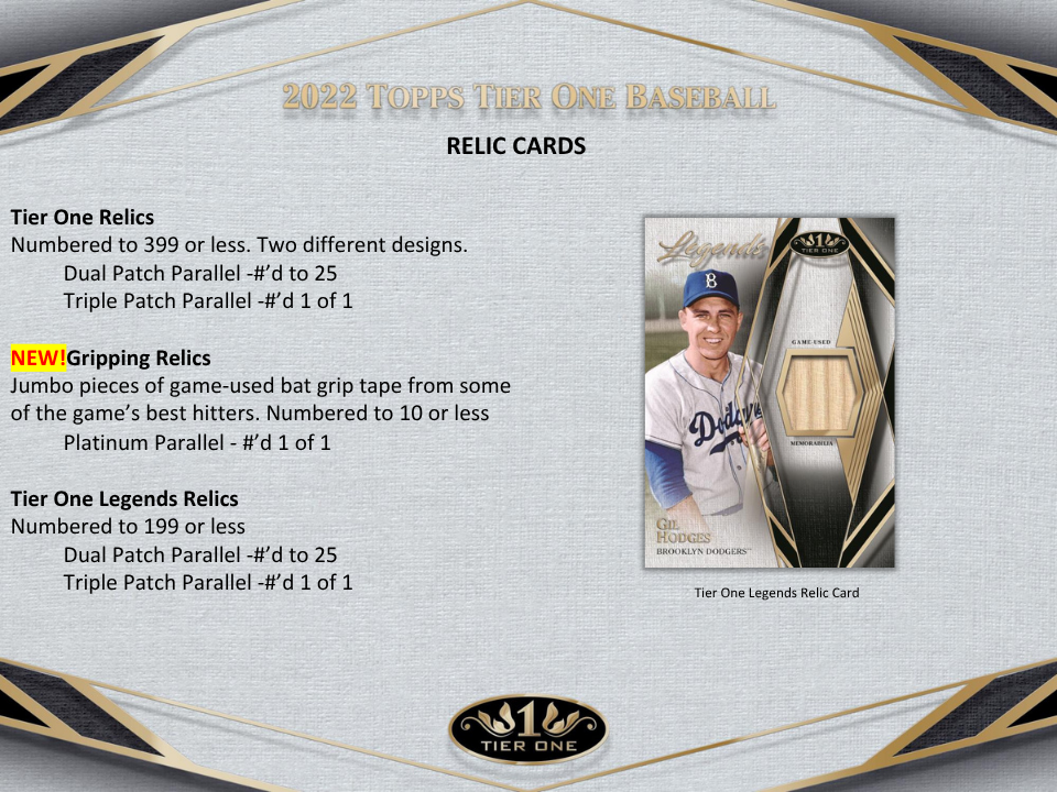2022 Topps Tier One Baseball Hobby Box