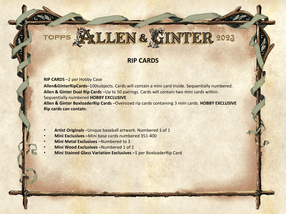 2023 Topps Allen & Ginter Baseball Hobby Box