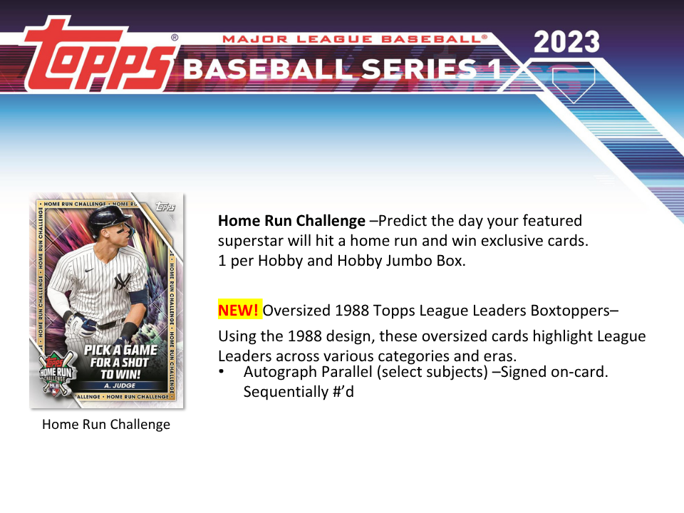 2023 Topps Series 1 Baseball Hobby Box