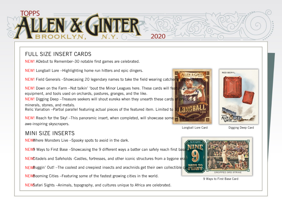 2020 Topps Allen & Ginter Baseball Hobby Box