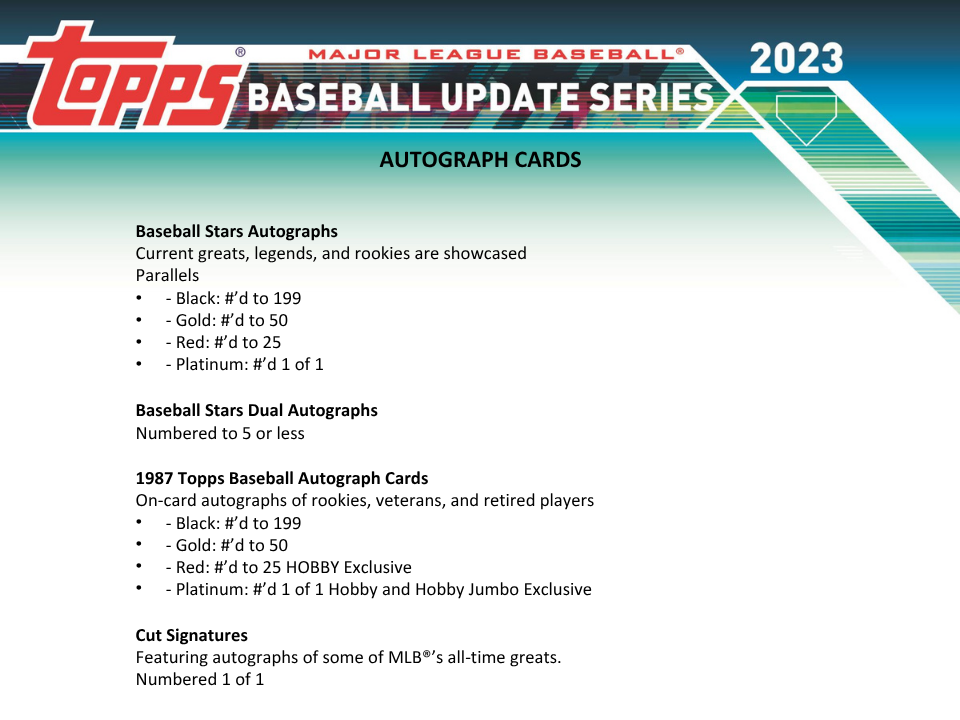 2023 Topps Update Series Baseball Hobby Box