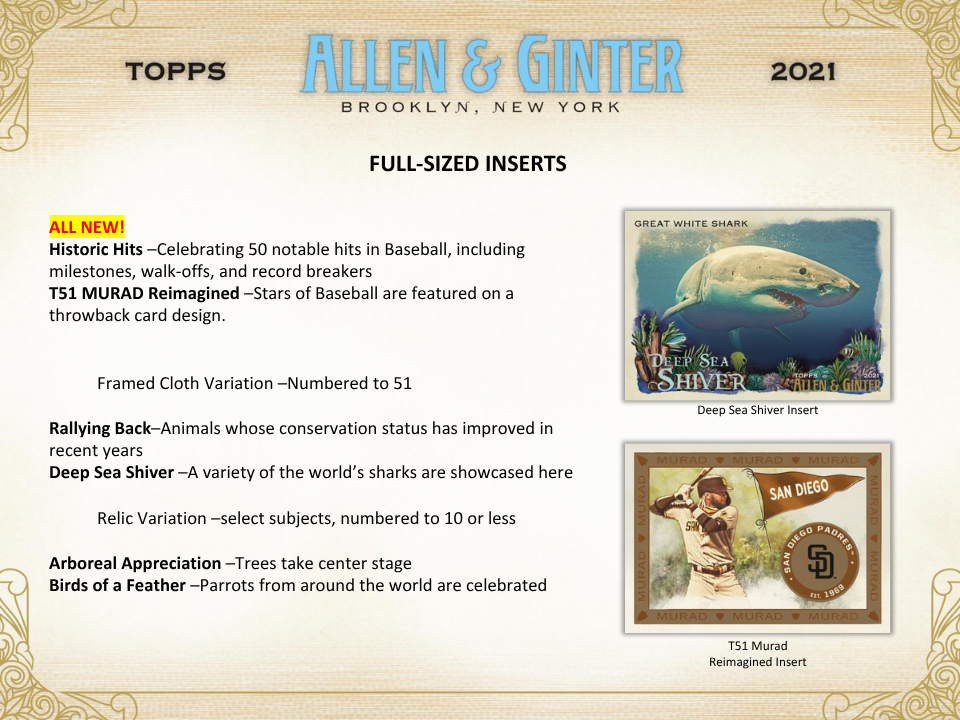 2021 Topps Allen & Ginter Baseball Hobby Box
