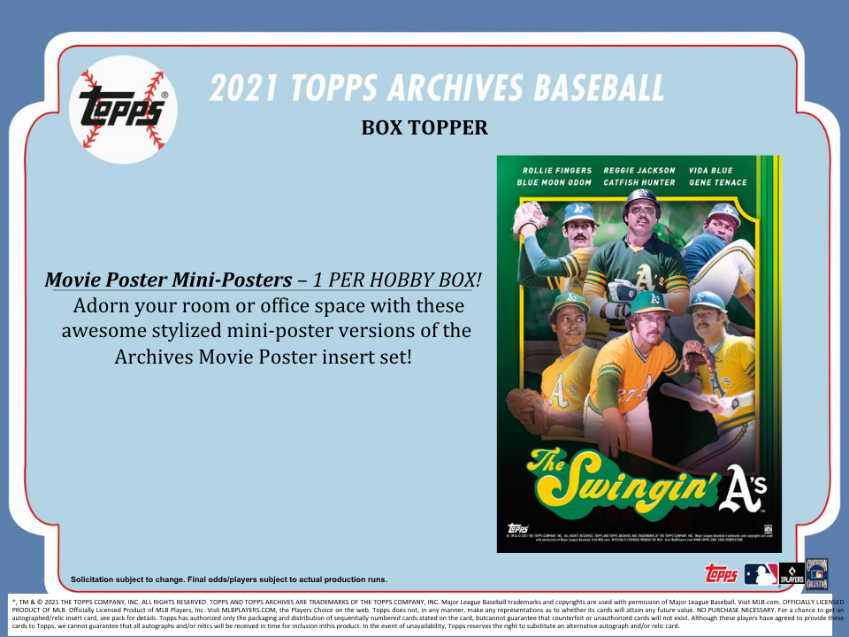 2021 Topps Archives Baseball Hobby Box