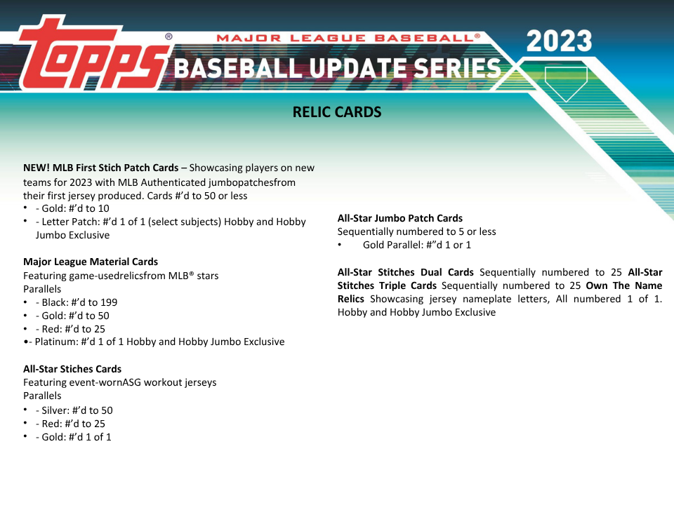 2023 Topps Update Series Baseball Hobby Box