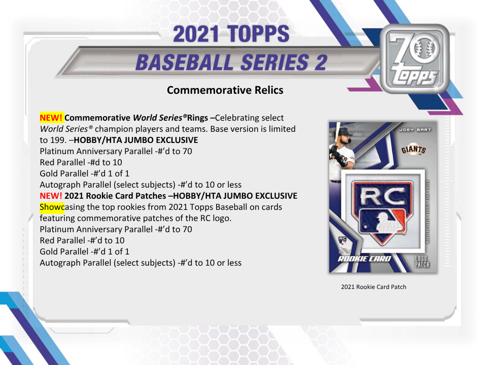 2021 Topps Series 2 Baseball Hobby Box