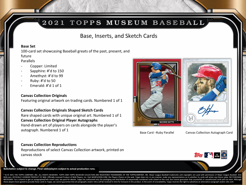 2021 Topps Museum Collection Baseball Hobby Box