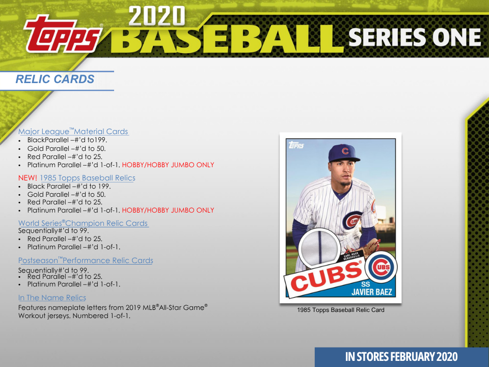2020 Topps Series 1 Baseball Jumbo Box