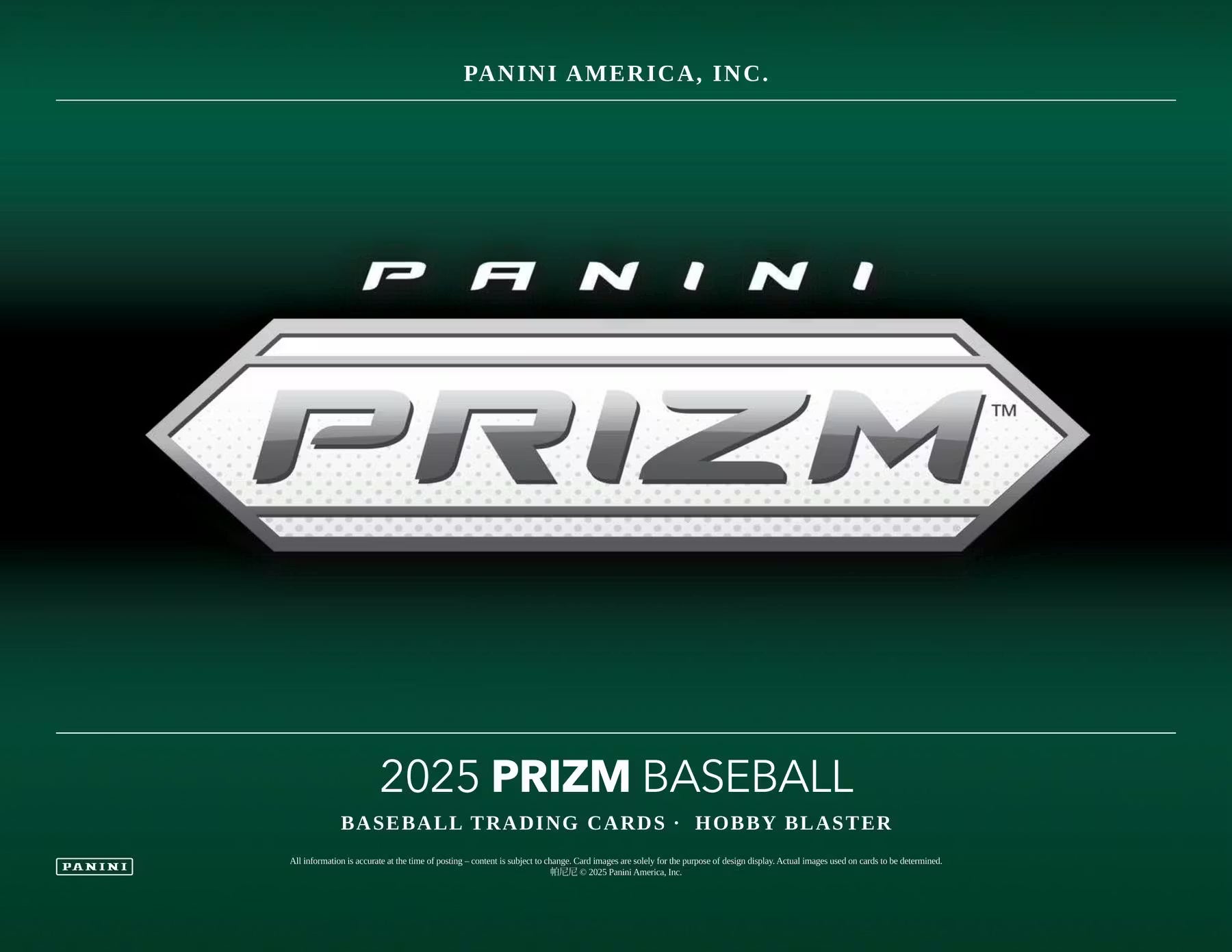 2025 Panini Prizm Baseball Hobby Blaster Box