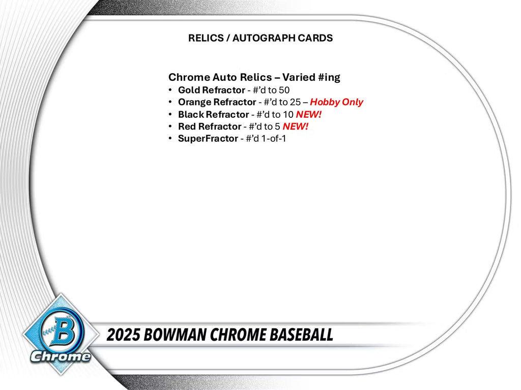 2025 Bowman Chrome Baseball Hobby Box