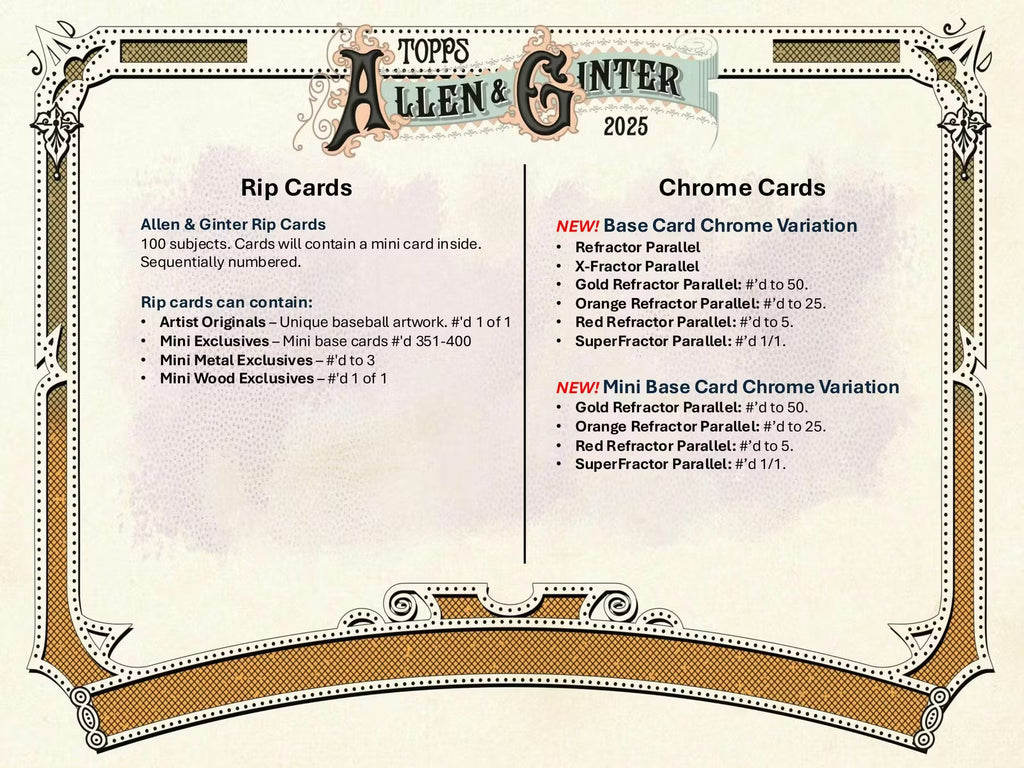 2025 Topps Allen & Ginter Baseball Blaster Box