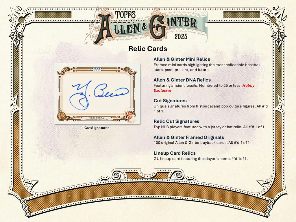 2025 Topps Allen & Ginter Baseball Hobby Box