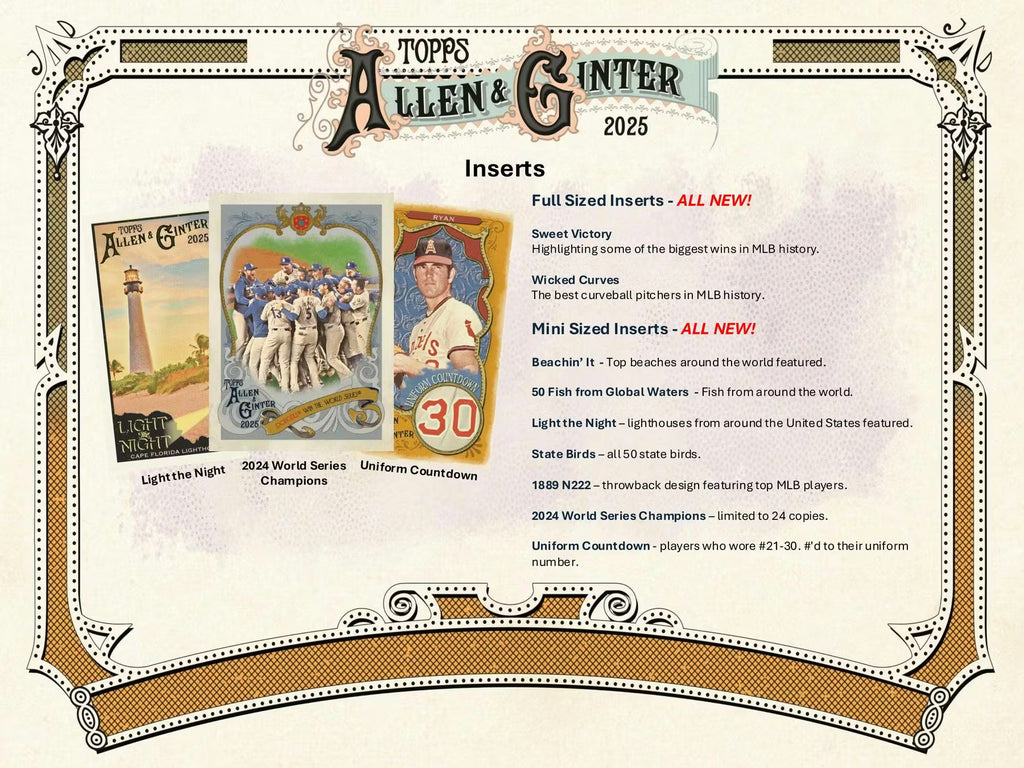 2025 Topps Allen & Ginter Baseball Hobby Box