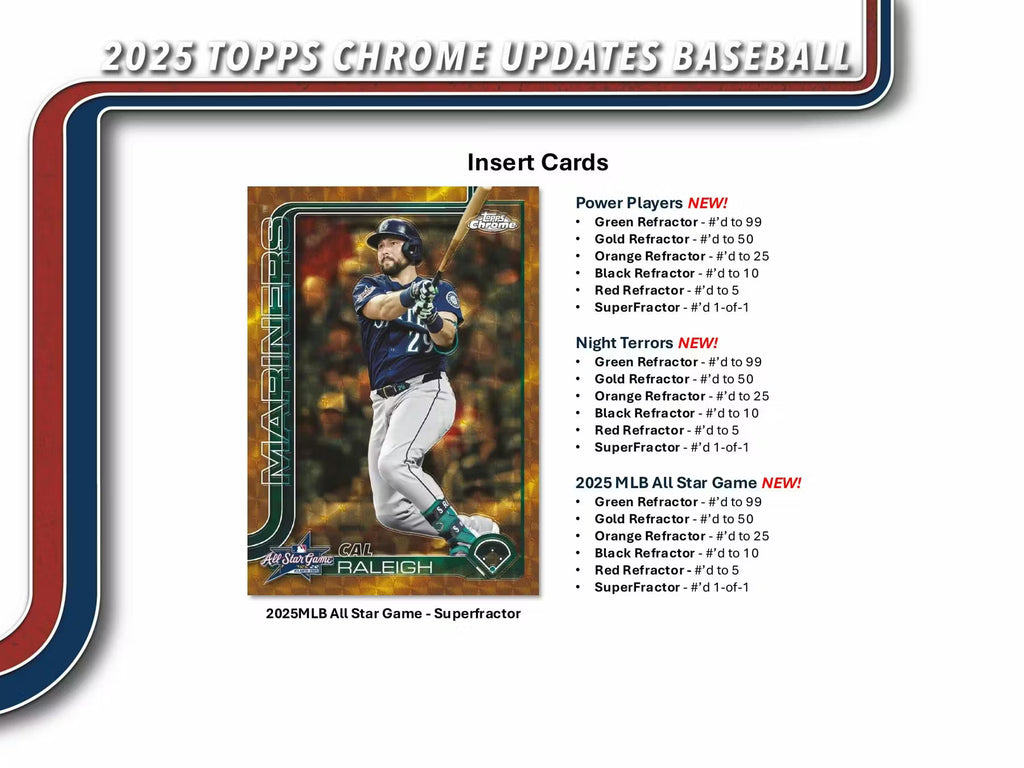 2025 Topps Chrome Update Series Baseball Hobby Box