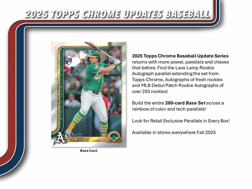 2025 Topps Chrome Update Series Baseball Blaster Box