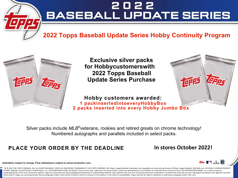 2022 Topps Update Series Baseball Hobby Box