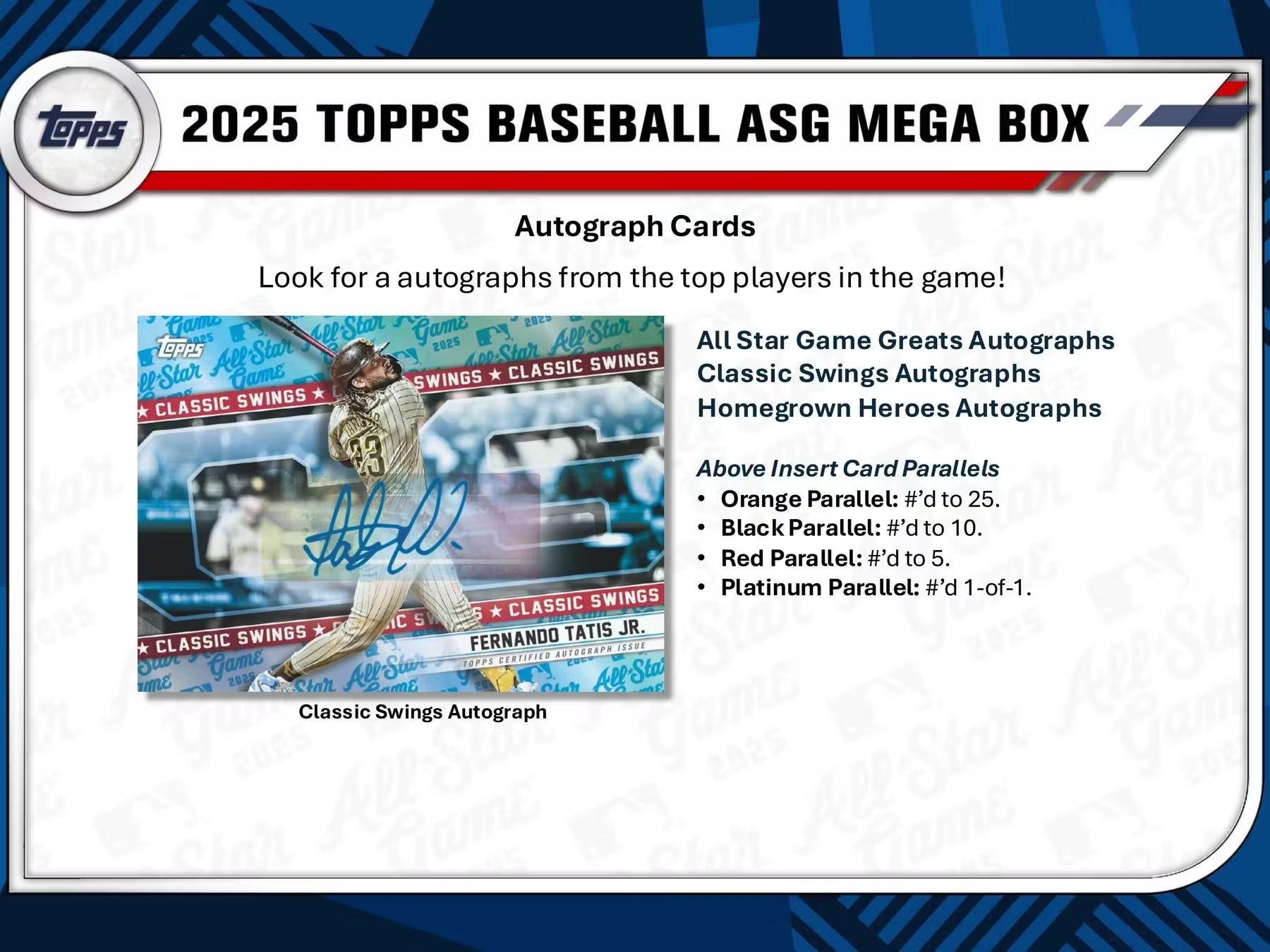 2025 Topps All Star Game Baseball Mega Box
