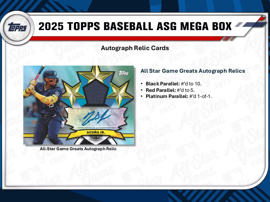 2025 Topps All Star Game Baseball Mega Box