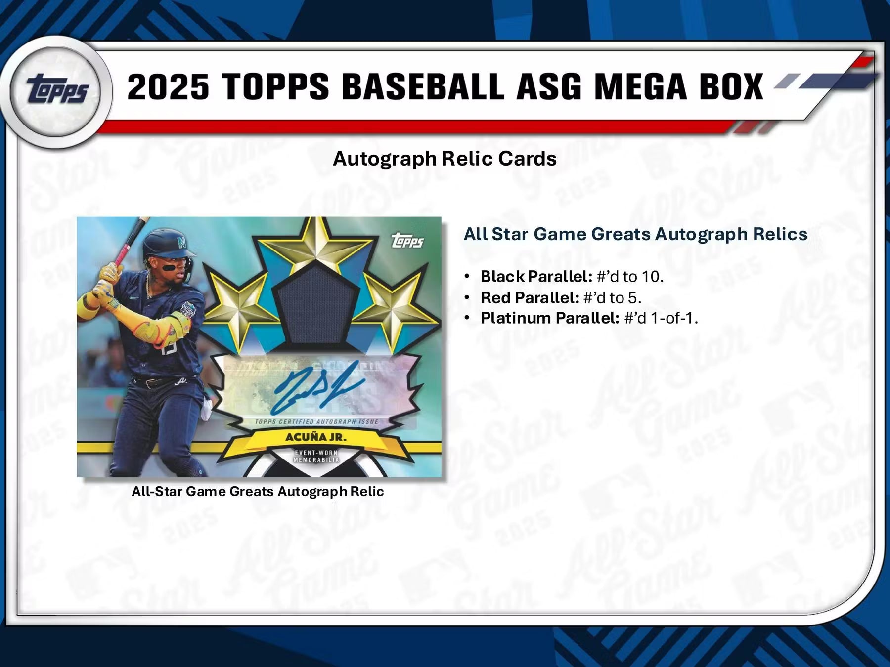 2025 Topps All Star Game Baseball Mega Box