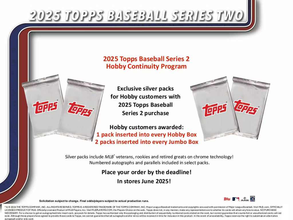 2025 Topps Series 2 Baseball Jumbo Hobby Box