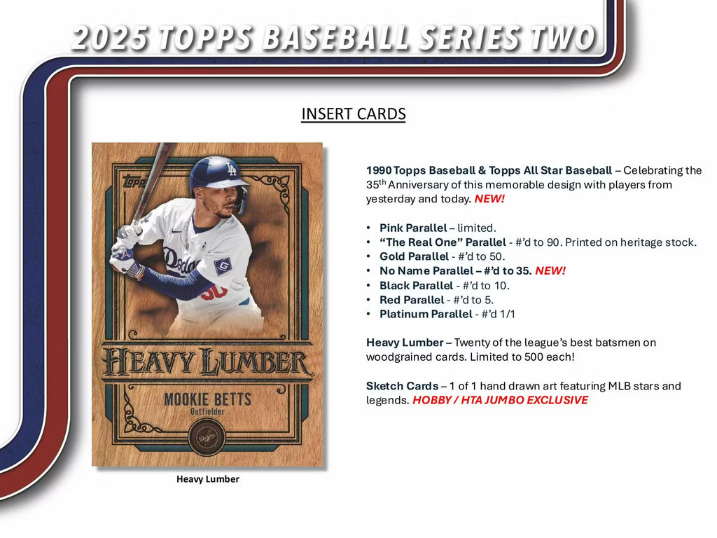 2025 Topps Series 2 Baseball Jumbo Hobby Box