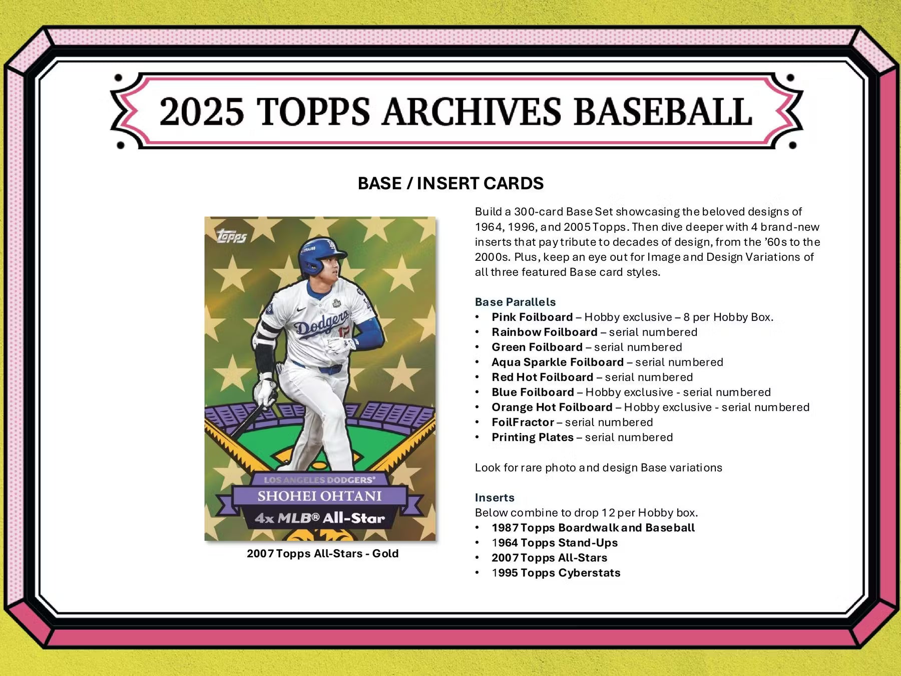 2025 Topps Archives Baseball Blaster Box