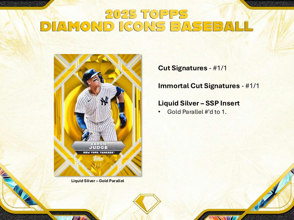 2025 Topps Diamond Icons Baseball Hobby 2-Box Case
