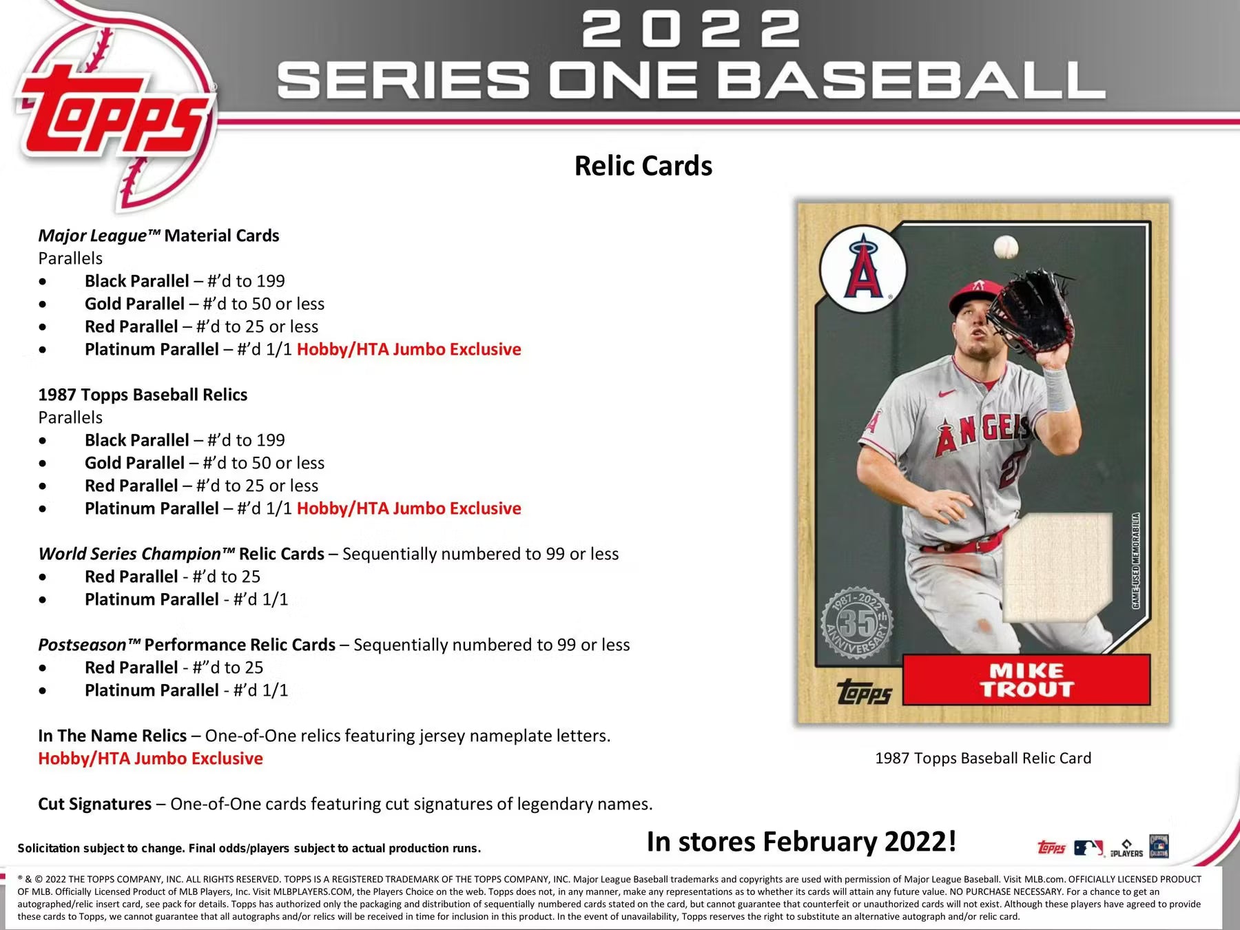 2022 Topps Series 1 Baseball Hobby Box